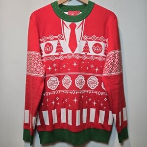 Festive Red Crewneck Sweater